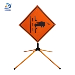 Roll Up Sign & Stand - Truck Entrance Right Reflective Roll Up Traffic Sign